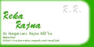 reka rajna business card